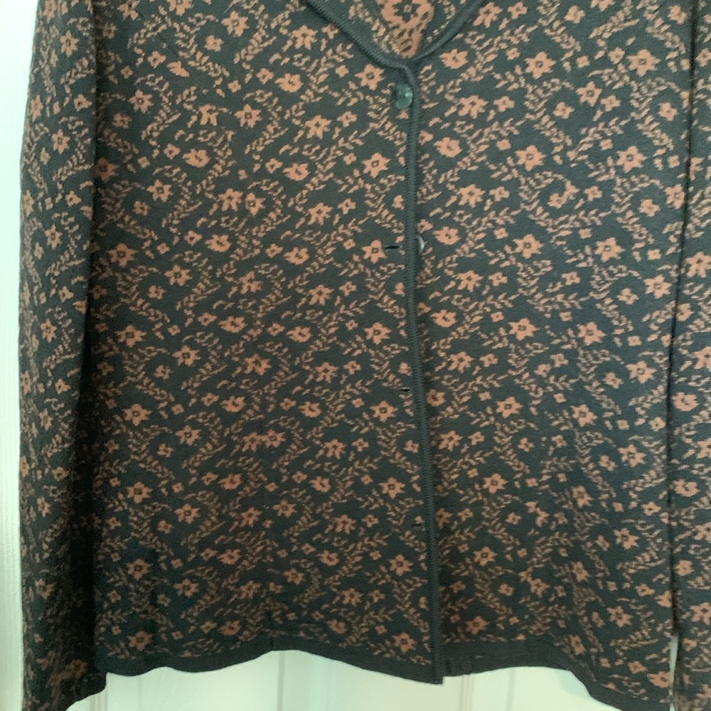 Peruvian Connection Wool And Alpaca Cardigan In B… - image 3